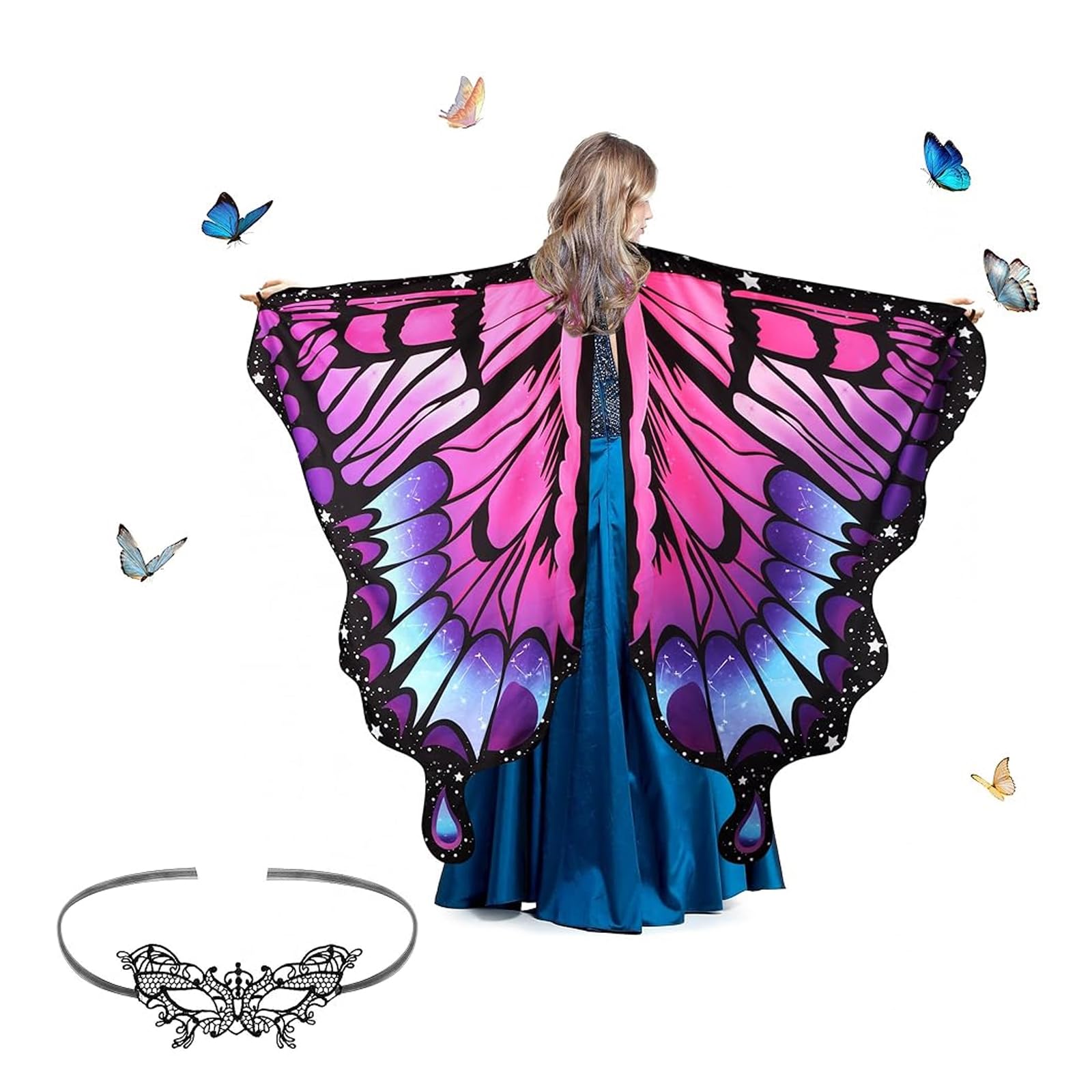 Wsetyy Butterfly Wings Cape