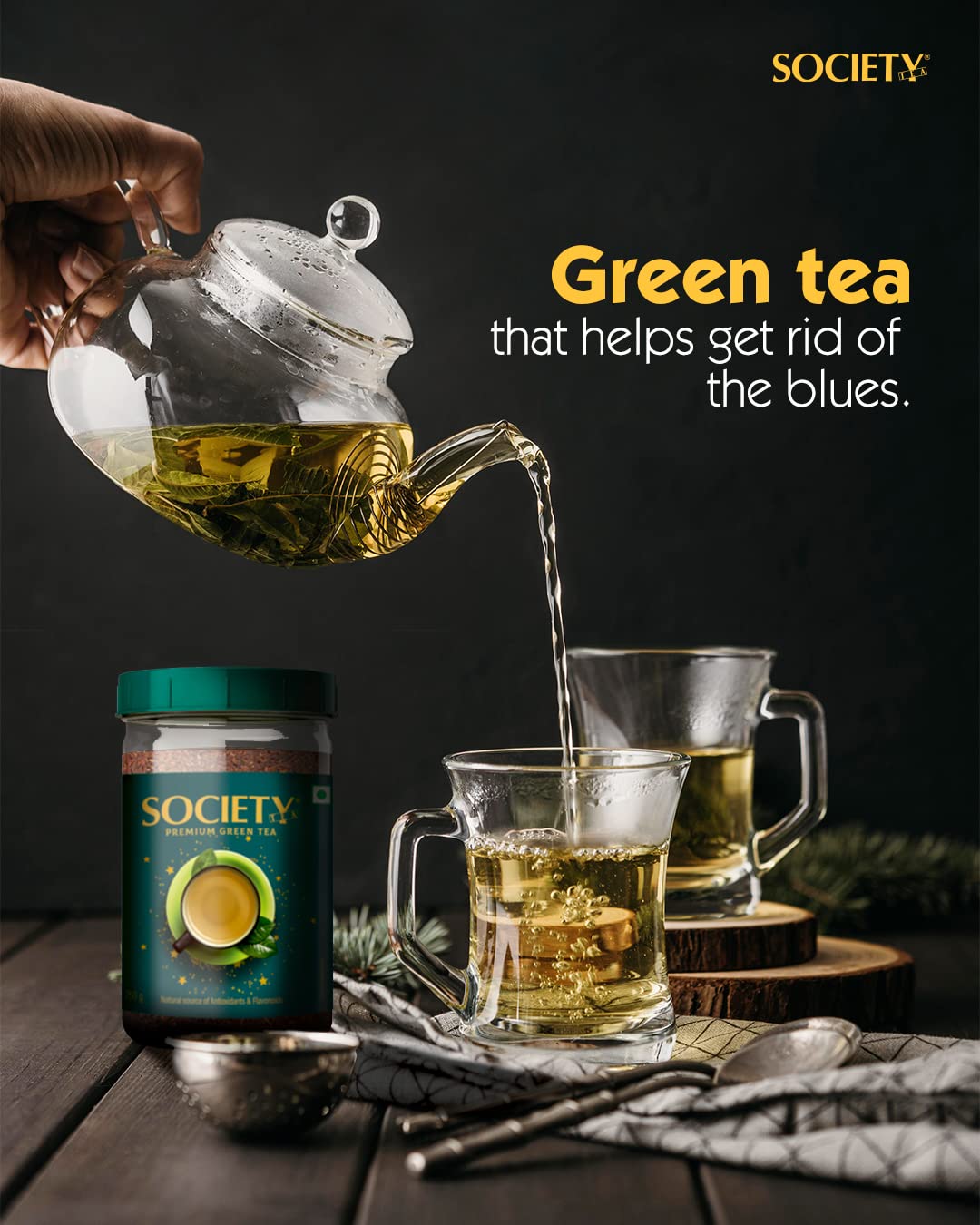 Society Premium Liquid Green Tea Rich In Antioxidants Refreshing And Energizing All Natural Flavour Pack Of 2, 0.25 Kilograms - Image 5 thumbnail