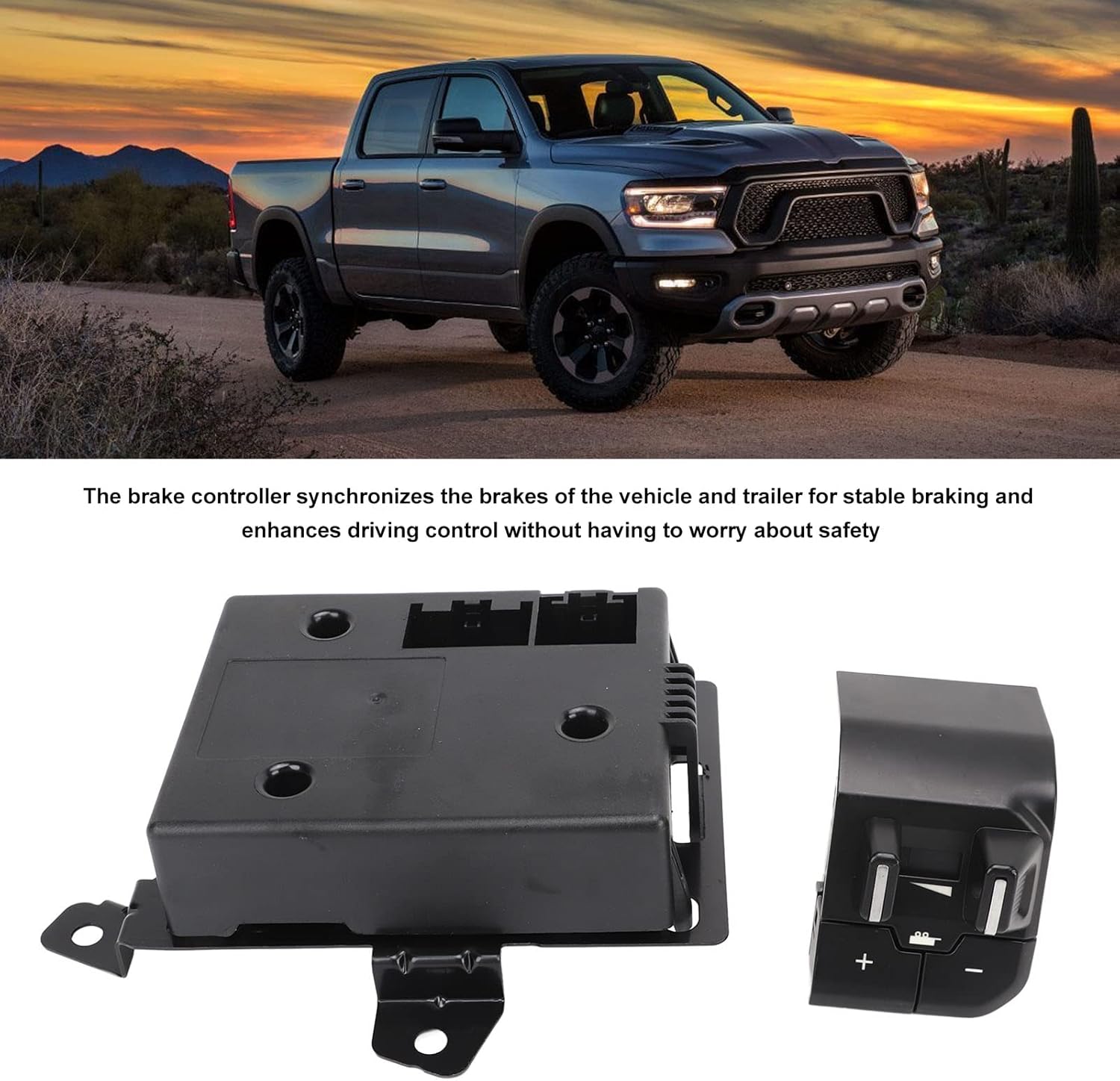 Integrated Trailer Brake Controller Module,Module Electric Kit Trailer Brake Controller Rust Proof Replacement for Ram 1500 New Body Style DT 2019‑2022 82215278AC