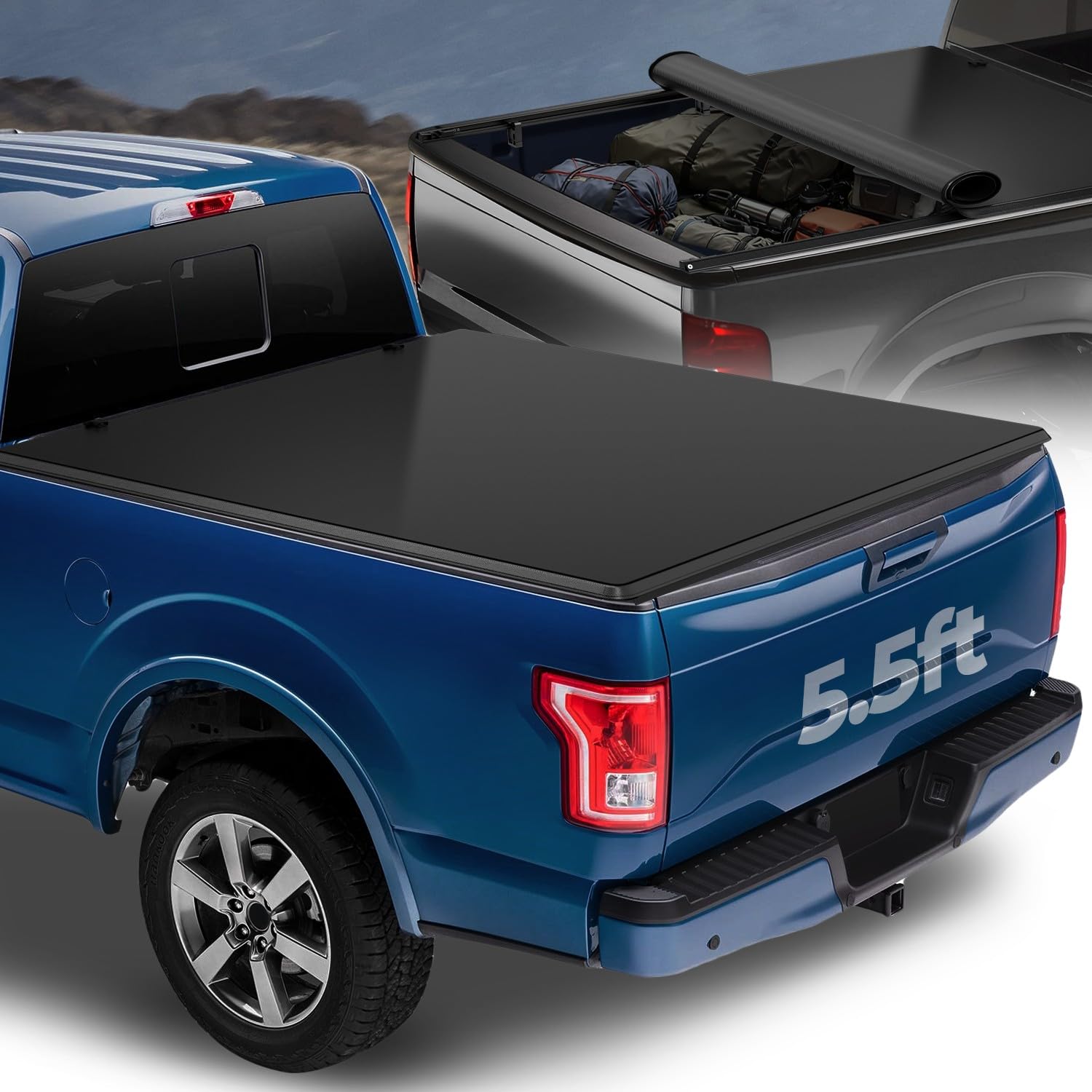 Auto Dynasty Soft Roll-up Truck Bed Tonneau Cover
