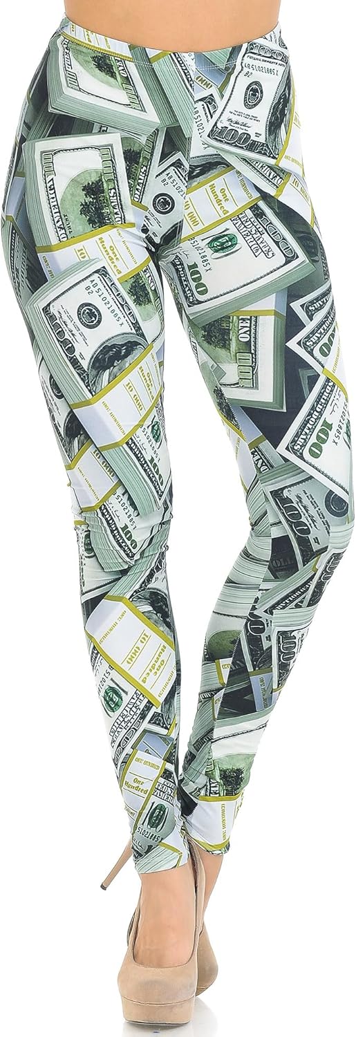 Creamy Soft Skin Smoothing Premium Laser Print Leggings - Image 7