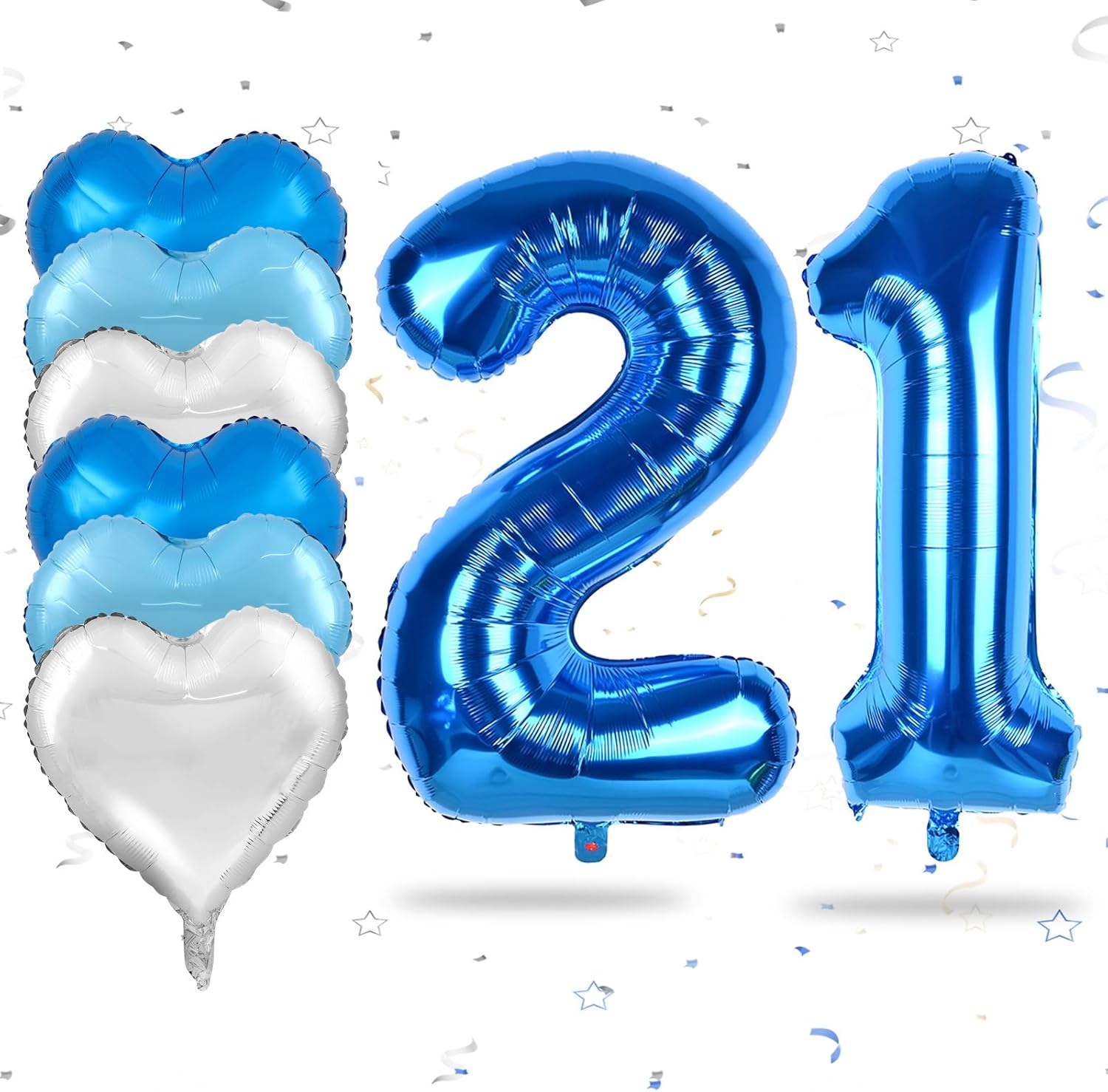 Amazon.com: Biapian 40 Inch Blue Number 21 Balloons, 8PCS Large Foil