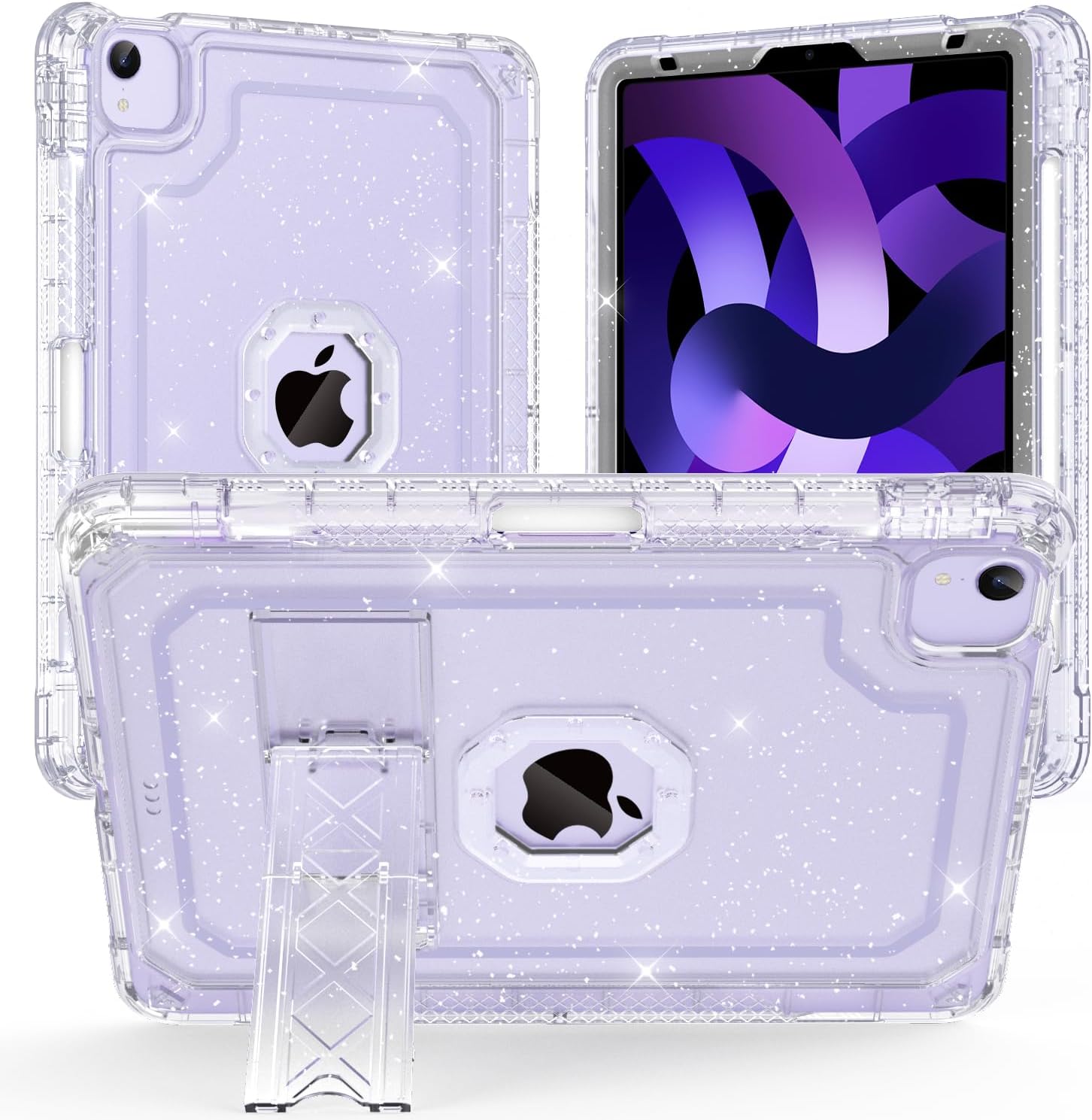 ZoneFoker Funda para iPad Air de 54 generación 20222021 iPad Pro de 11 pulgadas 4321 generación iPad Air 109 con soporte para lápices funda rígida y