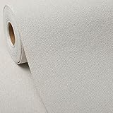 SHUFA Beige Cotton-Like Textured Grasscloth Wallpaper Matte Thick Real Woven Fabric Peel and Stick Contact Paper Removable Self Adhesive Washable (16.5'x236.2') A3