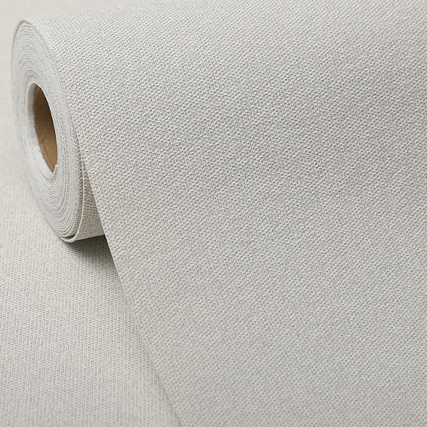 SHUFA Beige Cotton-Like Grasscloth Wallpaper