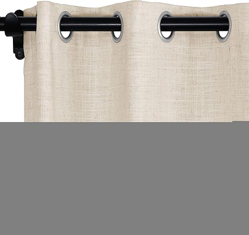 Miniatura 61 de Fcosie Cortinas 100% opacas de 84 pulgadas de largo, cortinas texturizadas de lino con aislamiento térmico, panel de cortina con ojales en la parte