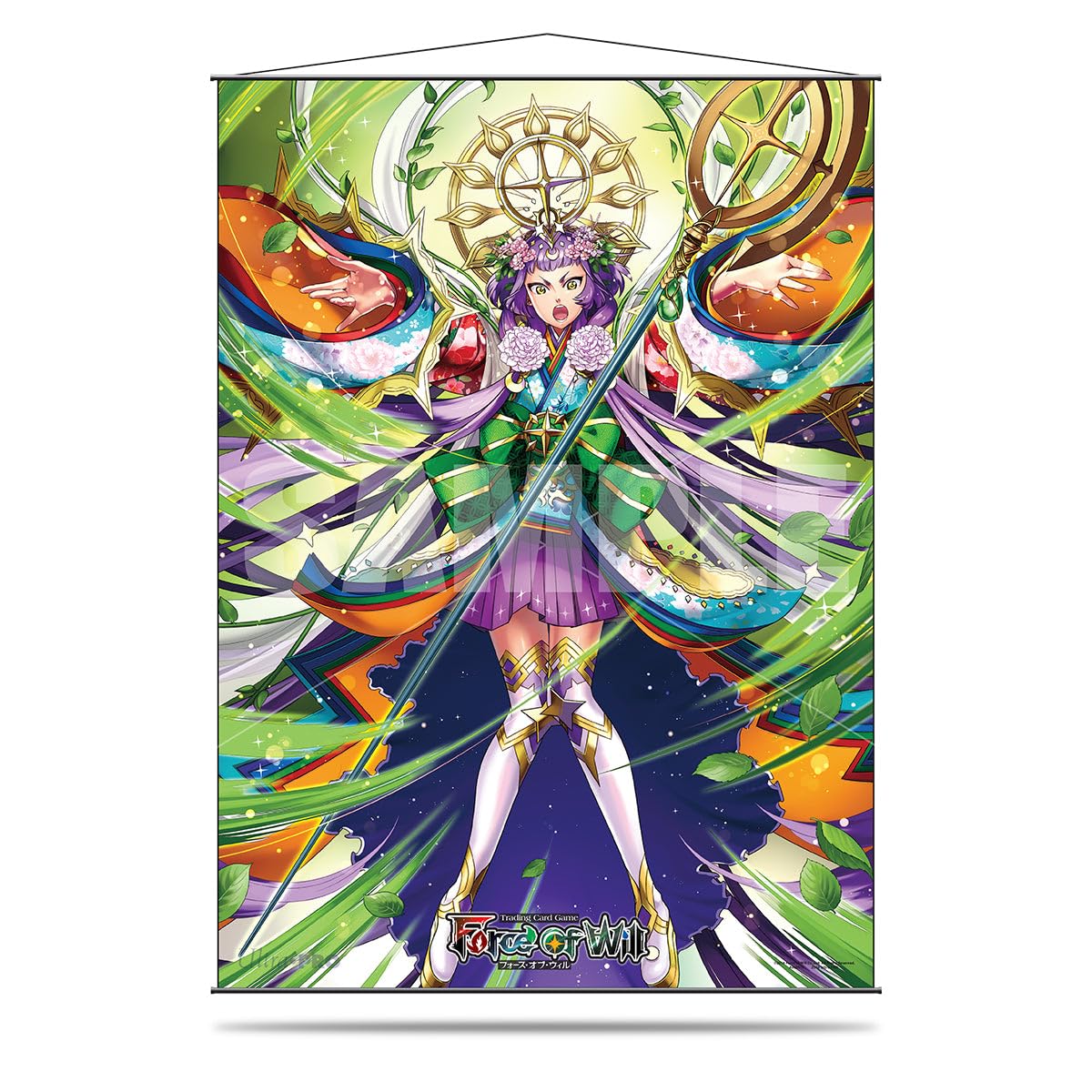 Ultra Pro - Official Force of Will Kaguya Wall Scroll - Add a Vibrant Pop of Color to Your Room, Office Space, Or Gaming Setup Featuring Kaguya from Force of Will