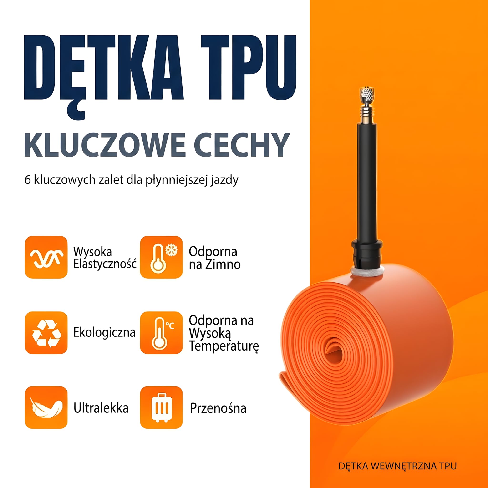 Dętka TPU 700x23-32C 32g Wentyl Presta 45/65mm (45, Milimetry)