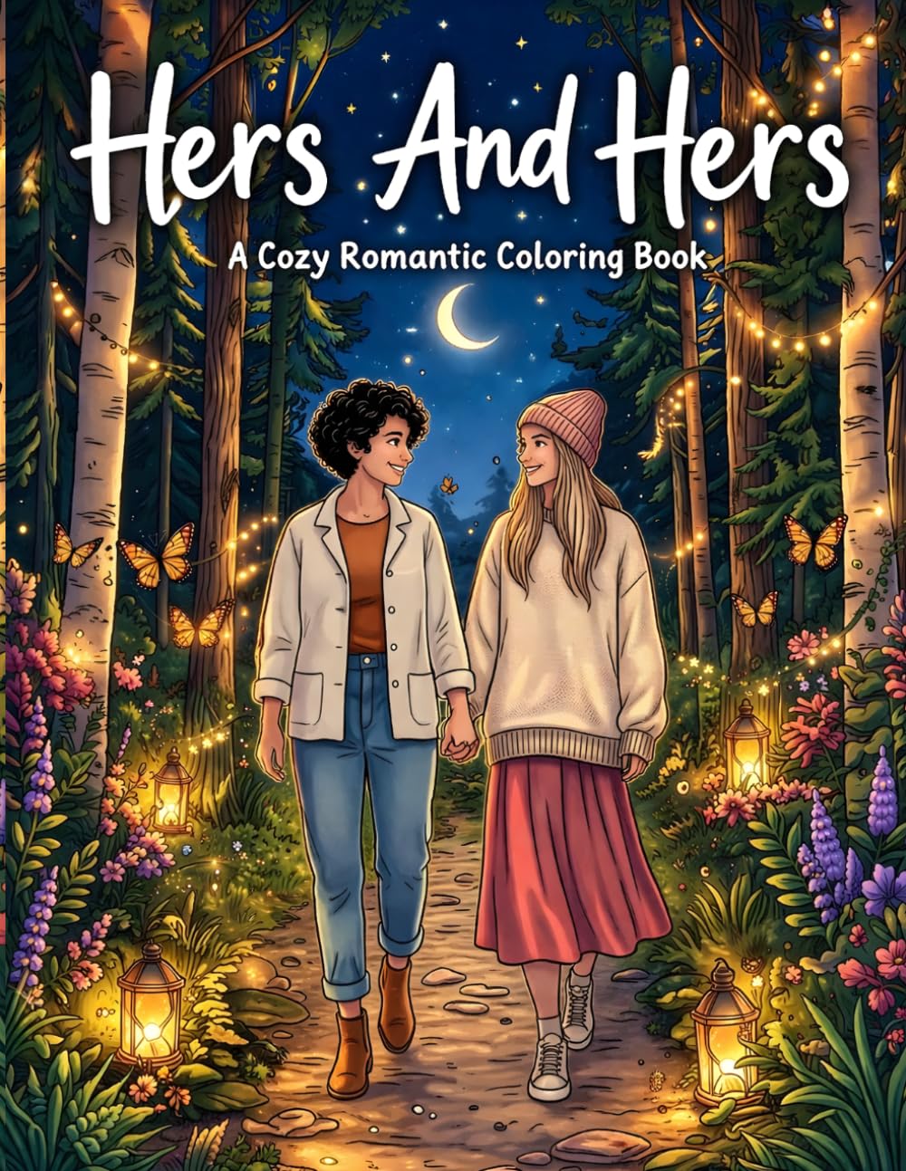 Hers And Hers: A Cozy Romantic Coloring Book for Adults – Soft Love, Cute Couple Moments & Relaxing Line Art