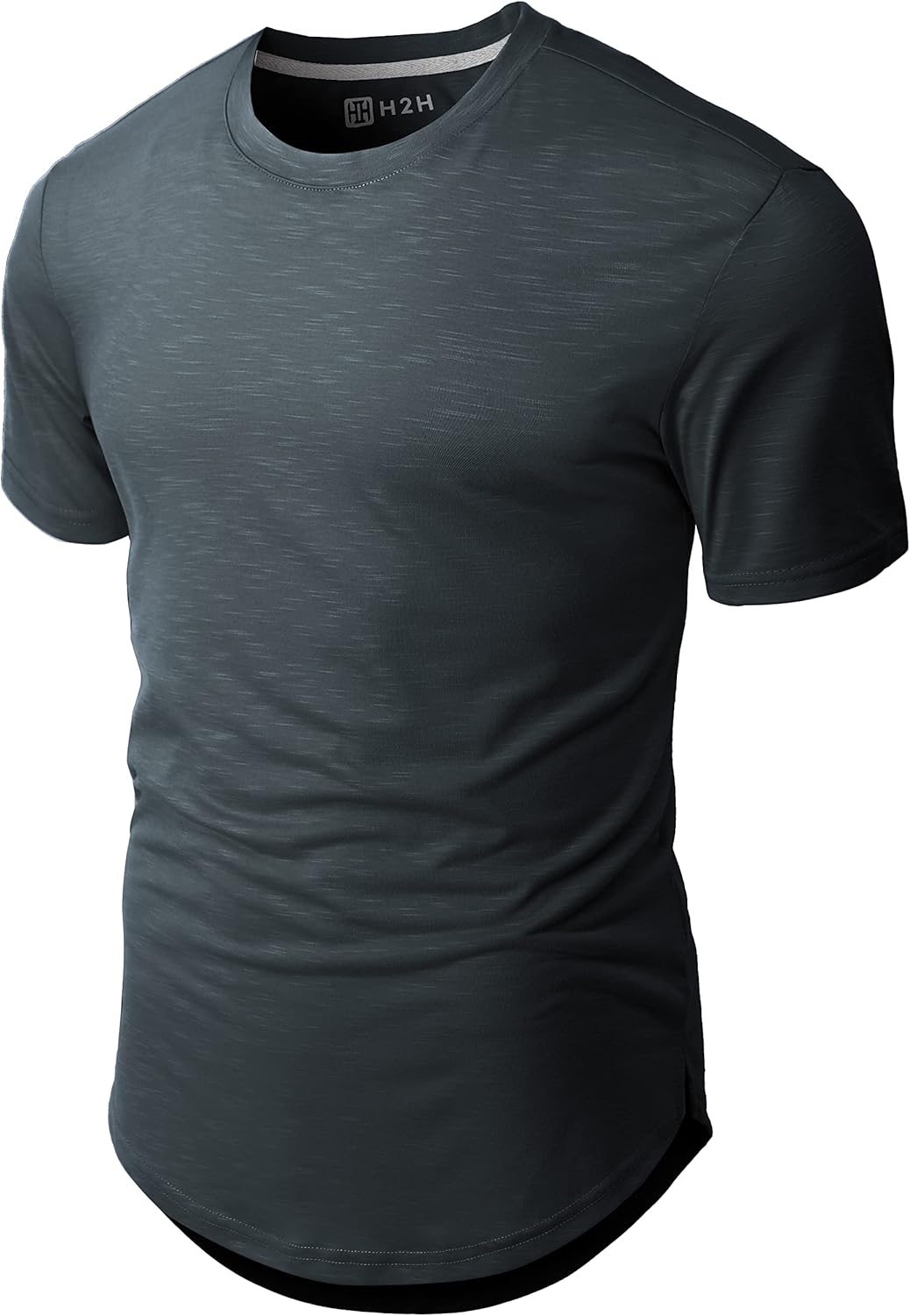 H2H Mens Casual T Shirt Long/Short Sleeve T Shirt Muscle Gym Workout Athletic Tee