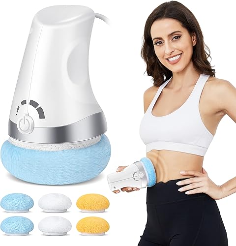 WLCMRD Máquina para esculpir el cuerpo, masajeador eléctrico de celulitis con 6 almohadillas lavables, masajeador para esculpir el cuerpo, piernas y