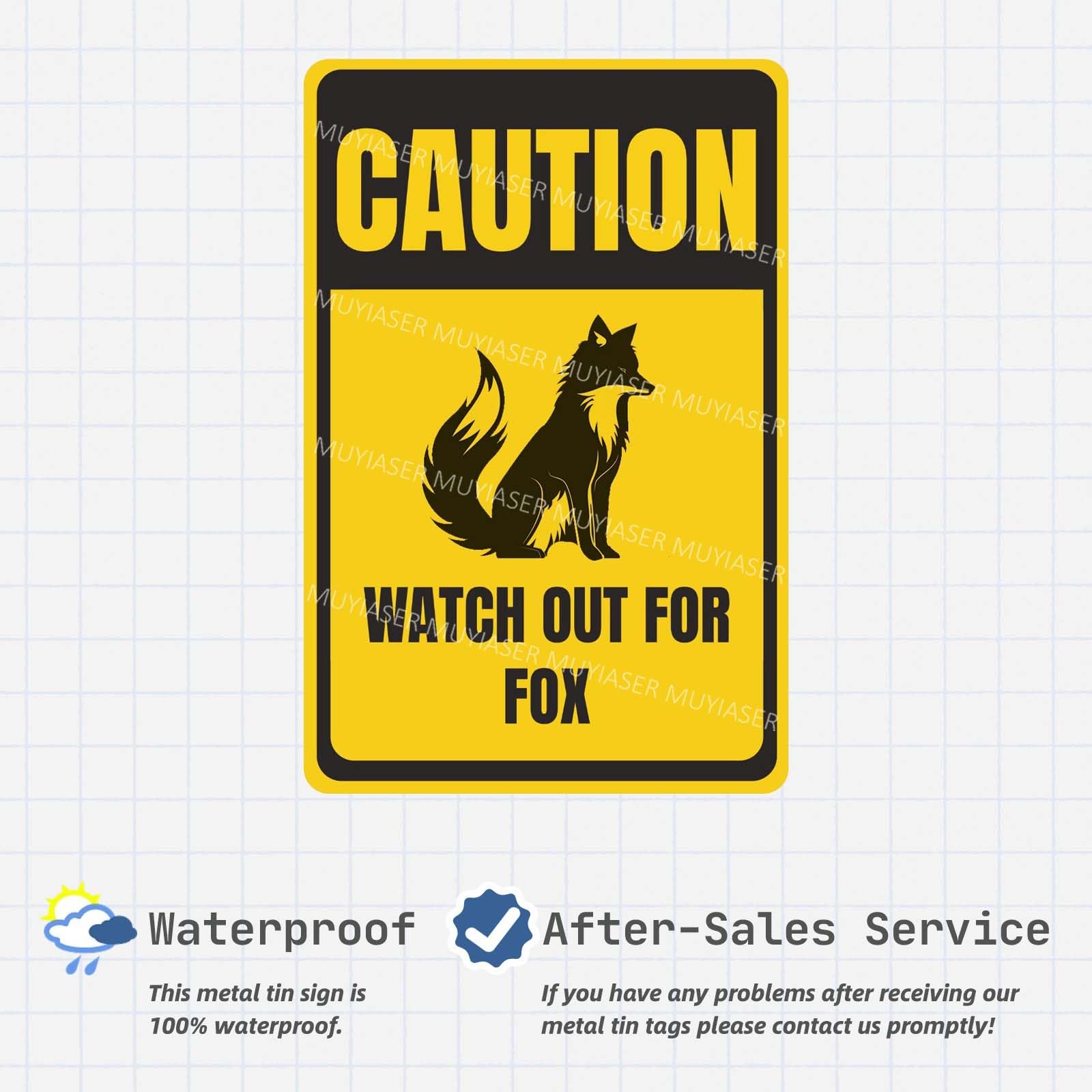 Amazon.com : MUYIASER Caution Watch Out For Fox Sign You Have Been