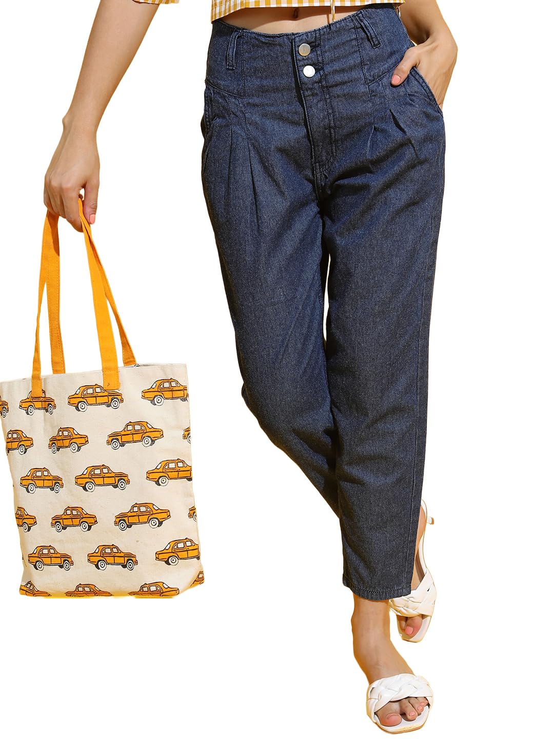 tokyo talkies Women's Mom Fit Cropped Jeans| Low-Rise| Jeans Pant-picture-42