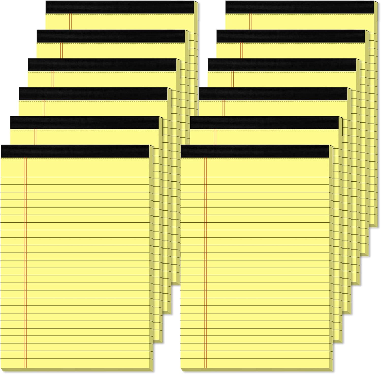 Amazon.com : 5" x 8" Yellow Legal Pad Writing Pads 12 Pack of Notepad ...