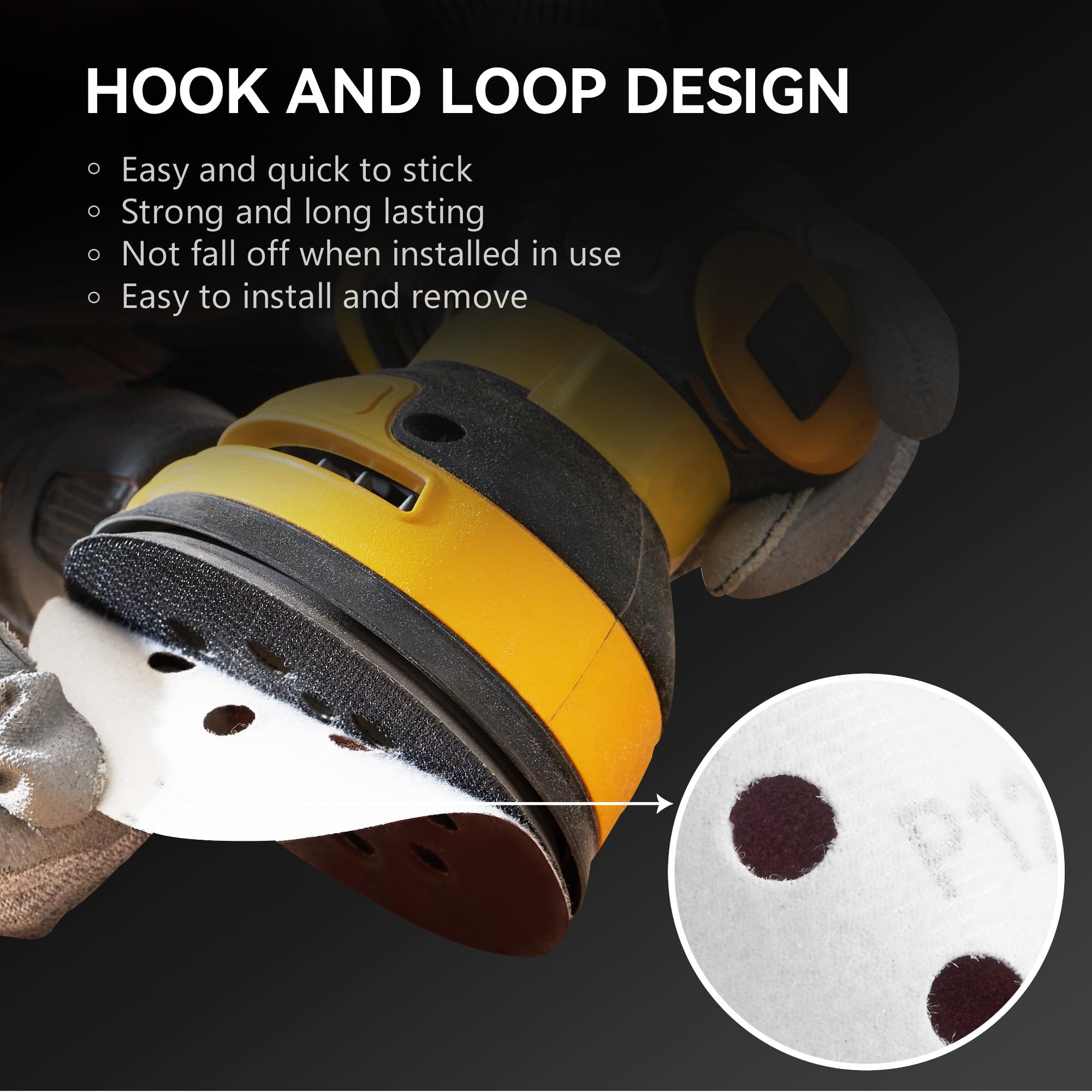 S SATC Sanding Discs 120 Grit 110PCS Orbital Sander Discs 125mm Hook and Loop Round Orbital Sander Pads for Sanding - Image 3