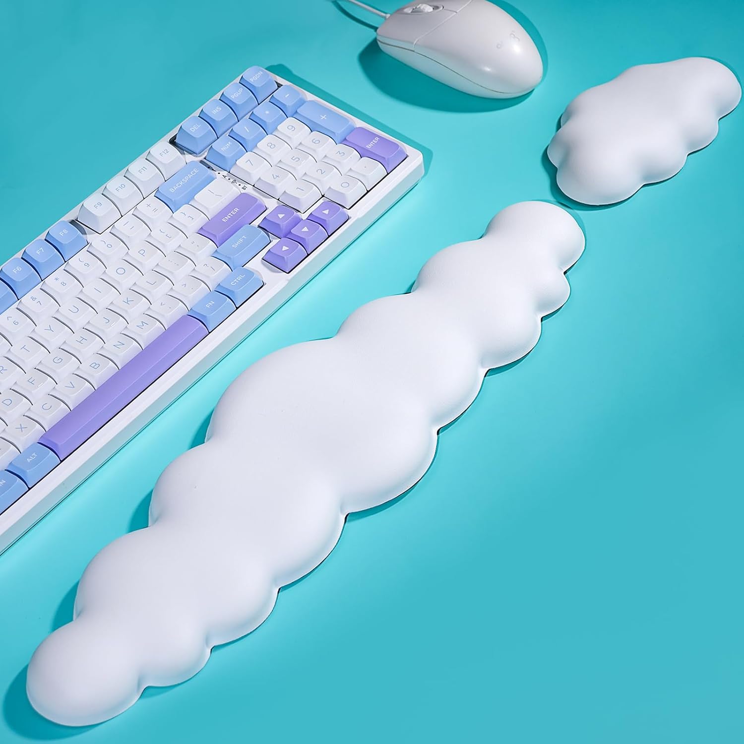 Cloud Keyboard Wrist Rest, Cute Keyboard and Mouse Pad