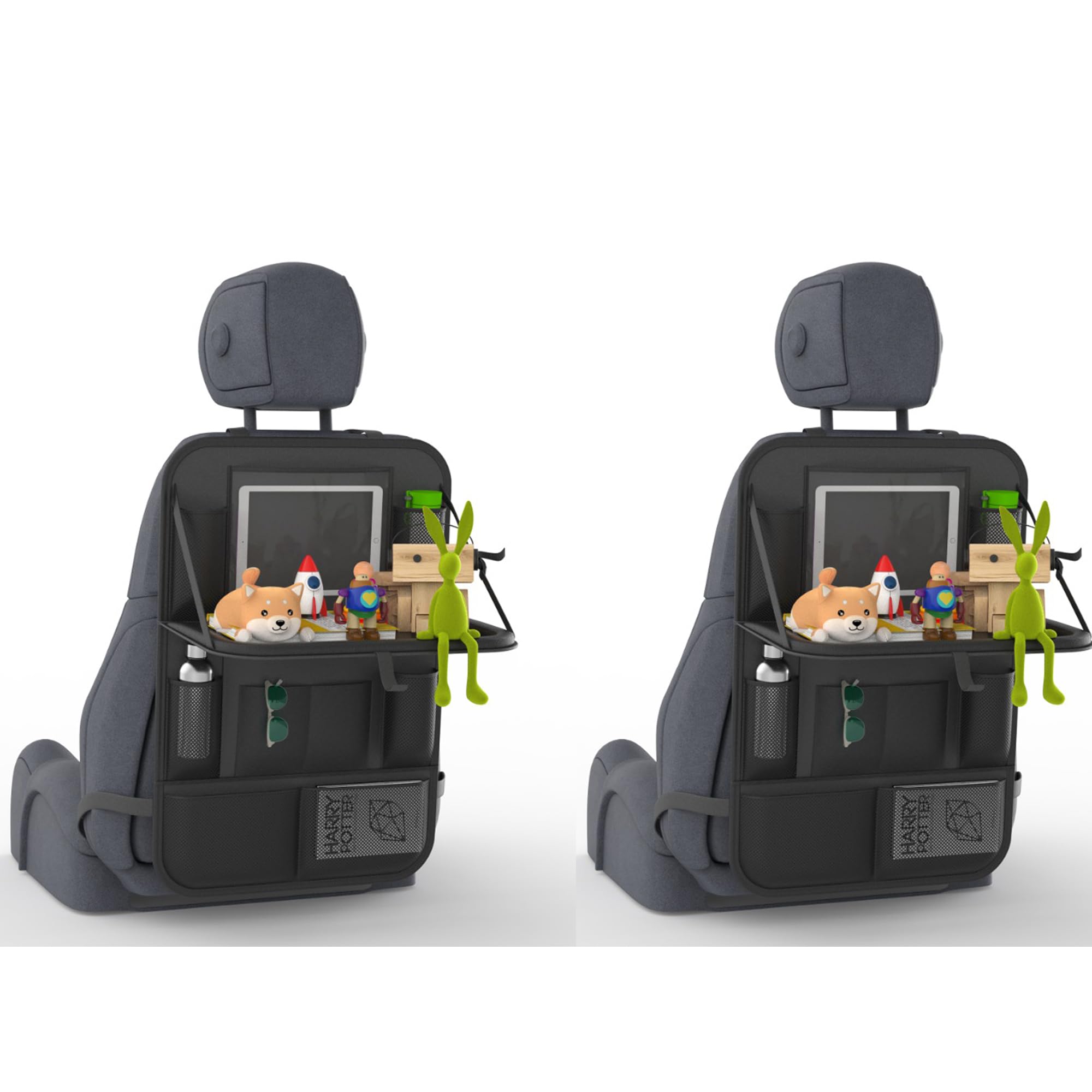Lunaria Organizer per seggiolino auto [premium] organizer per bambini con supporto da tavolo e tablet, organizer per auto, protezione dello schienale, organizer per sedili posteriori dell'auto,