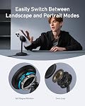 Anker MagGo iPhone 17 MagSafe Charger Compatible Stand, 15W Fast Magnetic Wireless Charging Station, Qi2 Certified 360° Wireless Charge (Black, with Cable & Adapter)