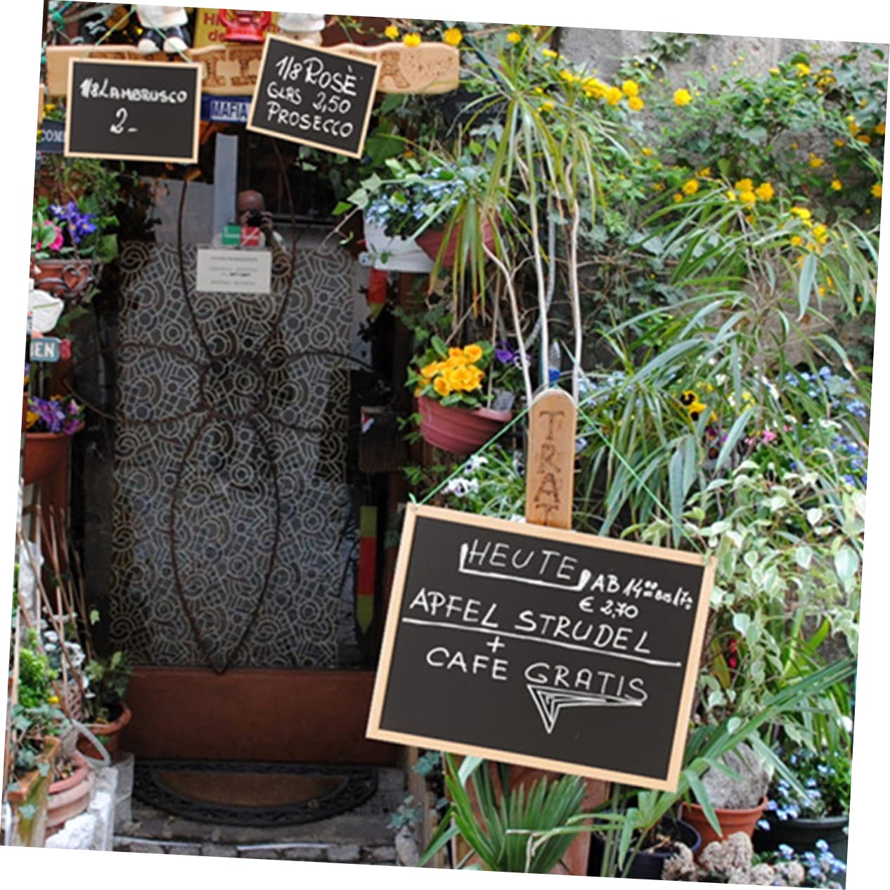 Cabilock 9stücke Kreidetafel Holzrahmen Abwischbare Einseitige Nachrichtentafel Mit Aufhängeschnur Kreative Wanddekoration Für Buffets Hochzeiten Und Partys