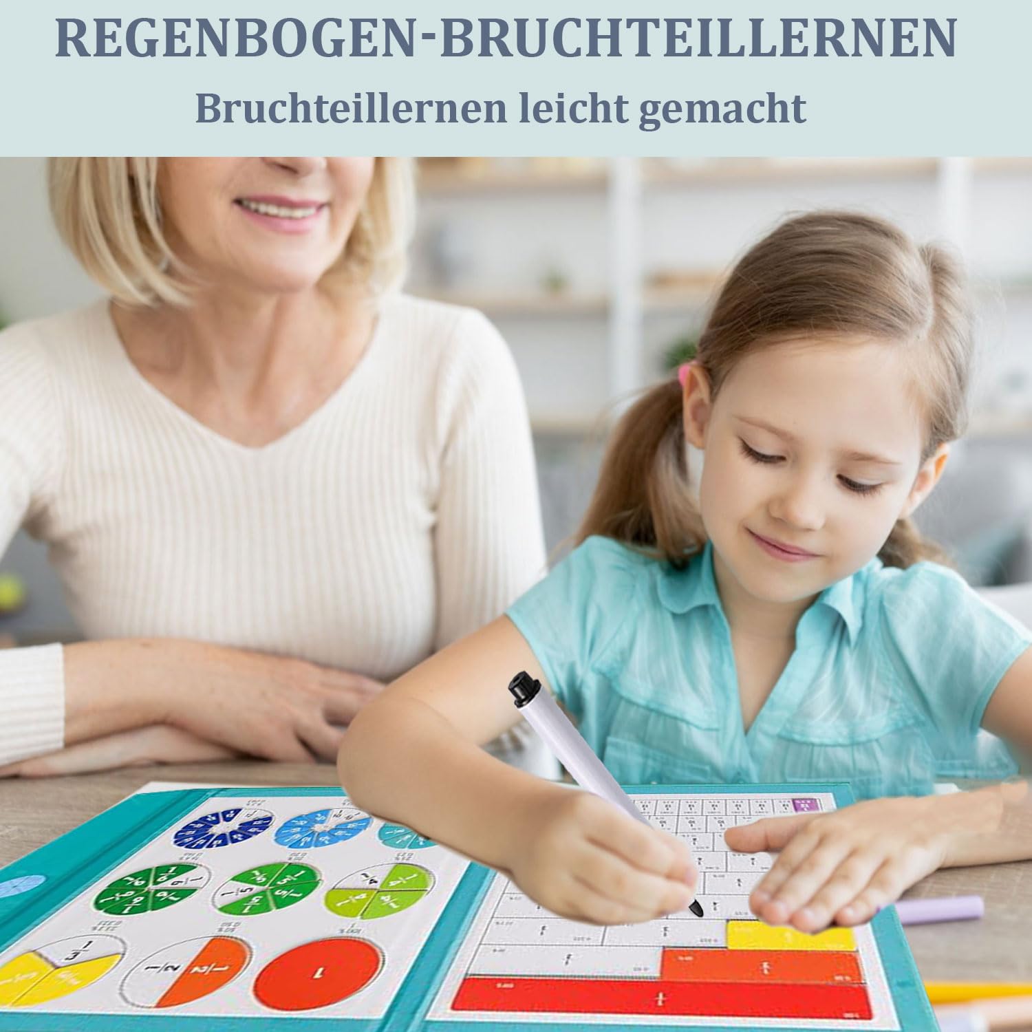 Matematyka Montessori Podstawowa, Magnetyczne Frakcje, Puzzle Edukacyjne na frakcji magnetycznej, zabawki edukacyjne frakcje, ułamkowe obliczanie drewna Materiał Montessori