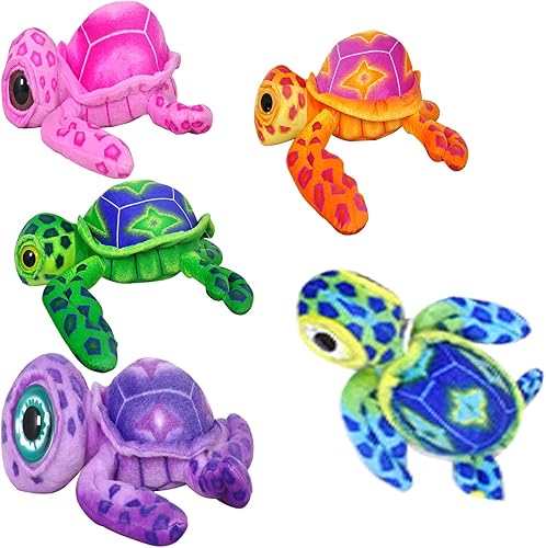 Miniatura 6 de Muñeco de peluche suave de tortuga marina con emulación de peluche, juguetes de peluche de tortuga y el mejor regalo para juguetes para bebés (azul,