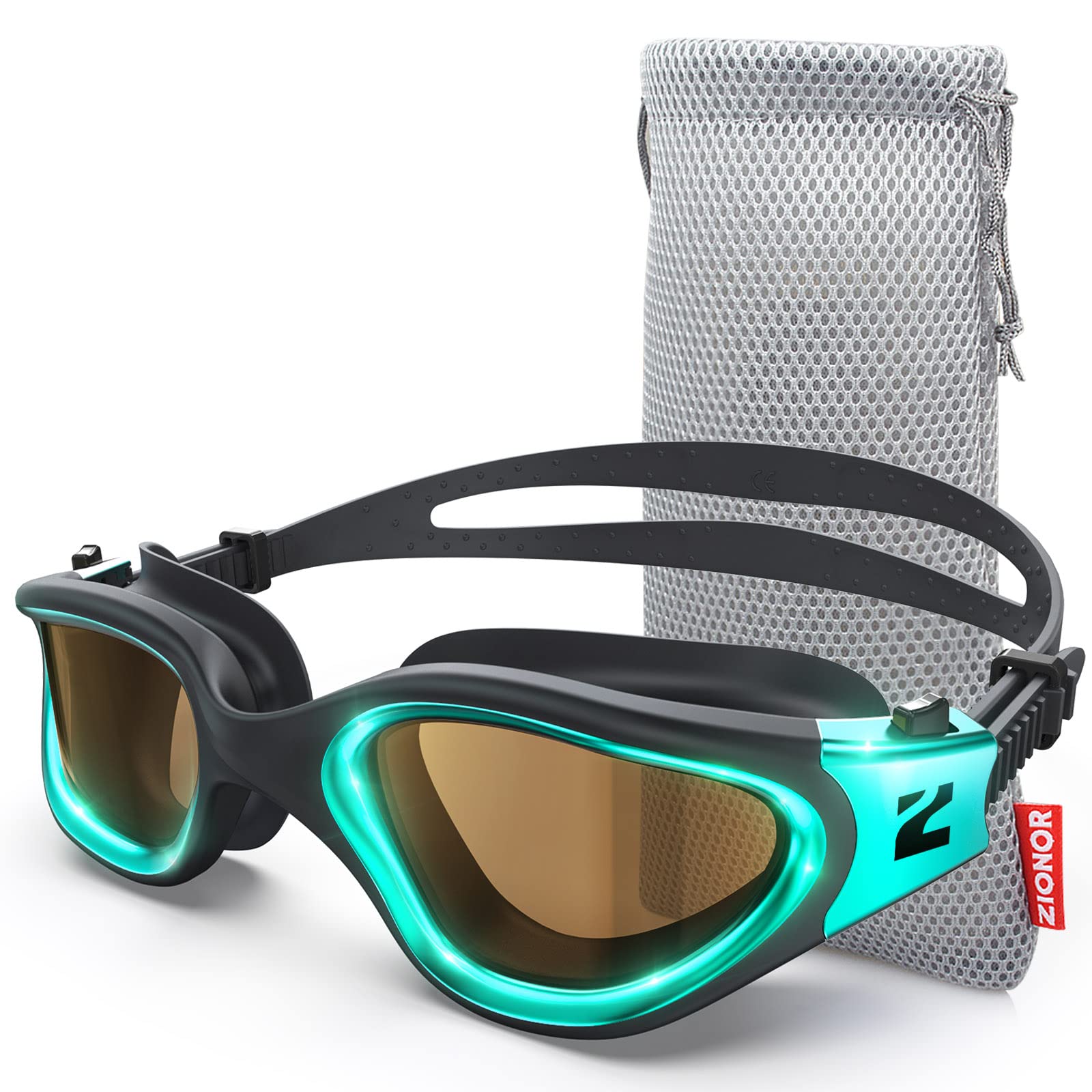 ZIONOR G1 Ultra Photochromic Polarized Swim Goggles