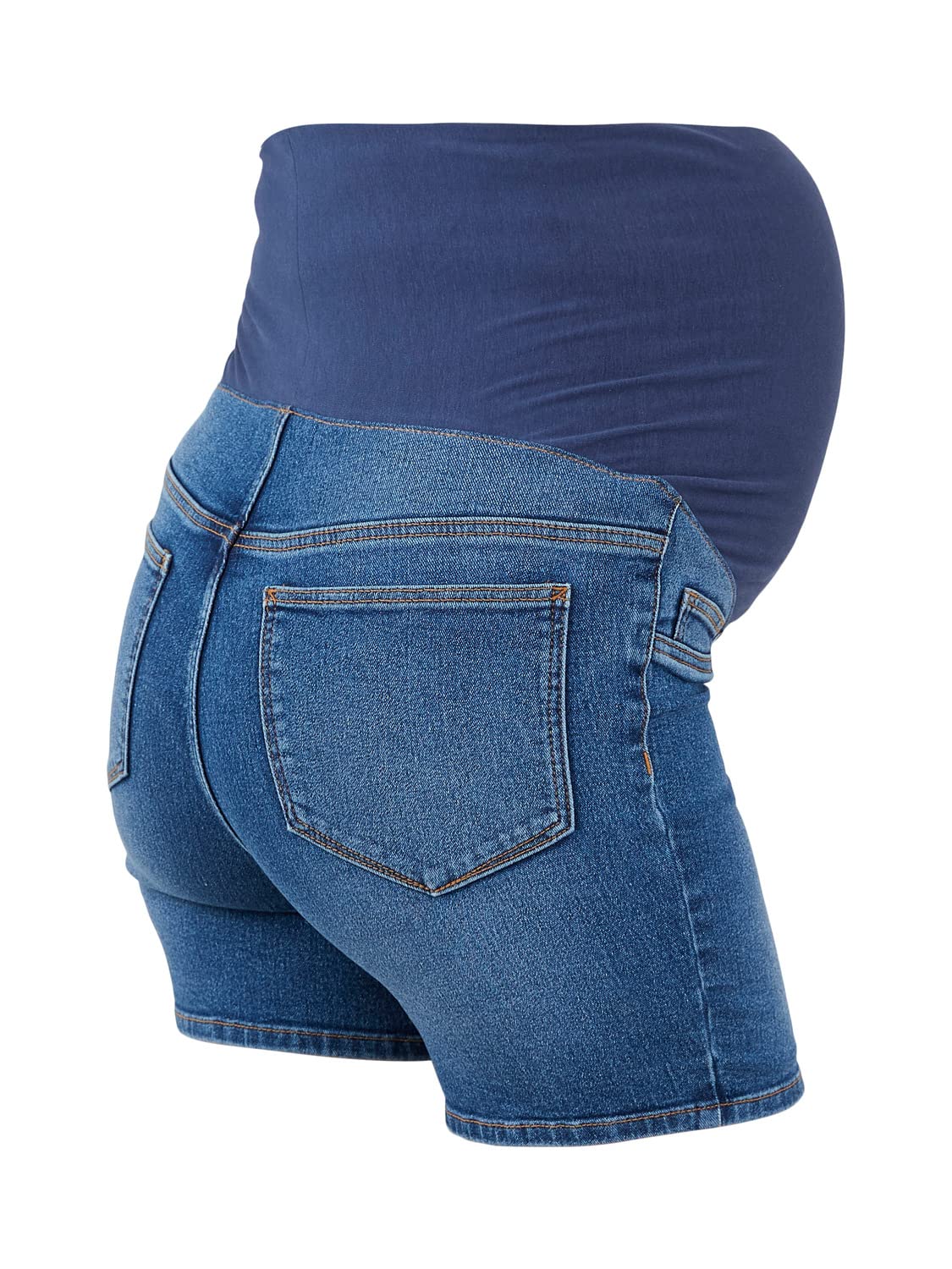 MAMALICIOUS Damen Mlamy Skinny Medium Blue V. Shorts