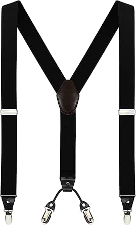 Moulen Men's Y-Back 1.4 Inches Wide Button End Elastic - View #9