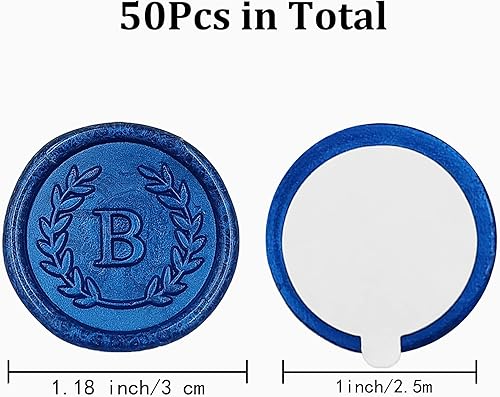 Miniatura 83 de 50 calcomanías adhesivas de cera con letra F, hechas a mano, sin necesidad de sellar, rasgar y usar calcomanías de cera para invitaciones de boda
