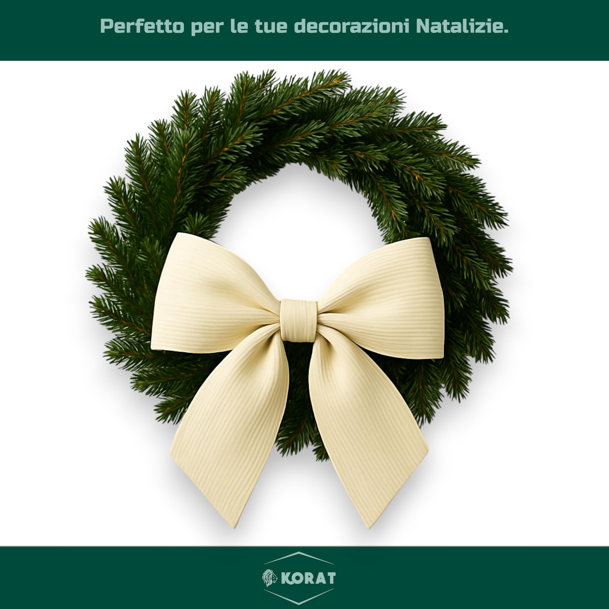 SilverChry Fiocco Decorativo Natalizio, 110x28cm, Puntale per Albero di Natale, Decorazione Natalizia, con Nastro Lungo, Adatto per Decorare l'Albero