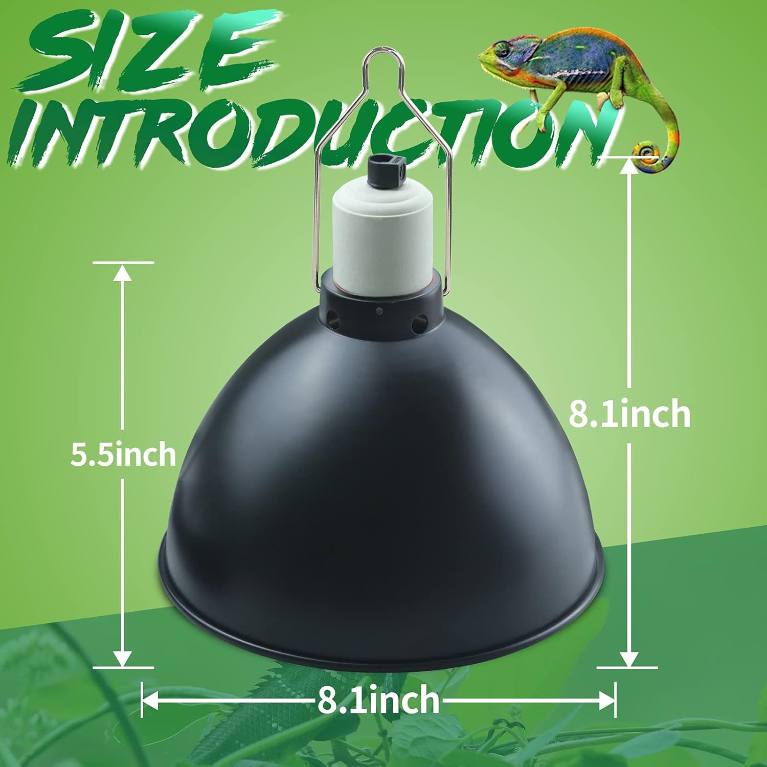 Buy LUCKY HERP Aluminum 8.1inch Dome Reptile Light Fixture, Reptile