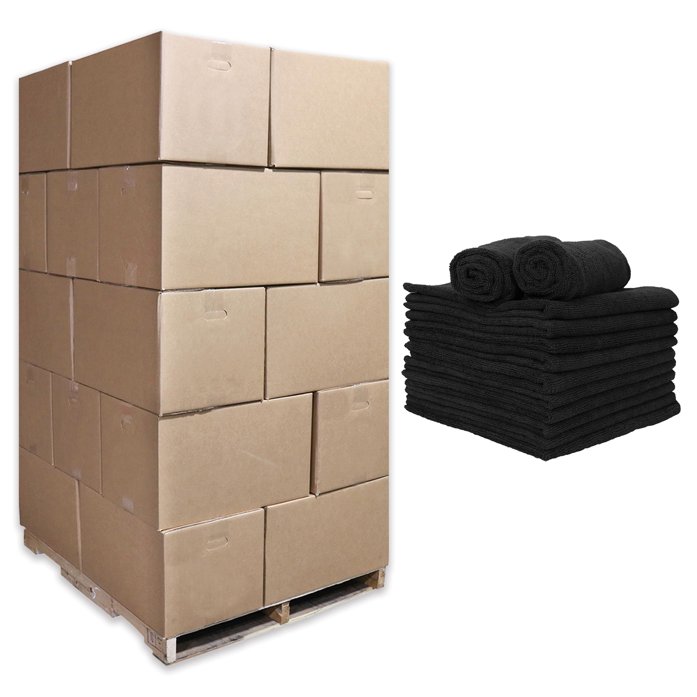 Arkwright Microfiber Cleaning Cloths - Pallet of 6300 Large Lint Streak-Free Drying Wash Towels 300 GSM Super Absorbent