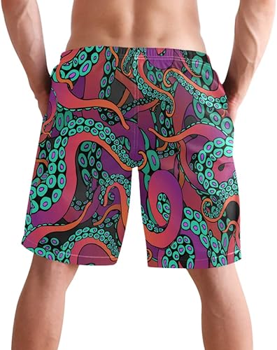 Vista 2 de visesunny Novedosos pantalones cortos de playa para hombre, de secado rápido, para deportes, correr, natación, pantalones cortos con bolsillos