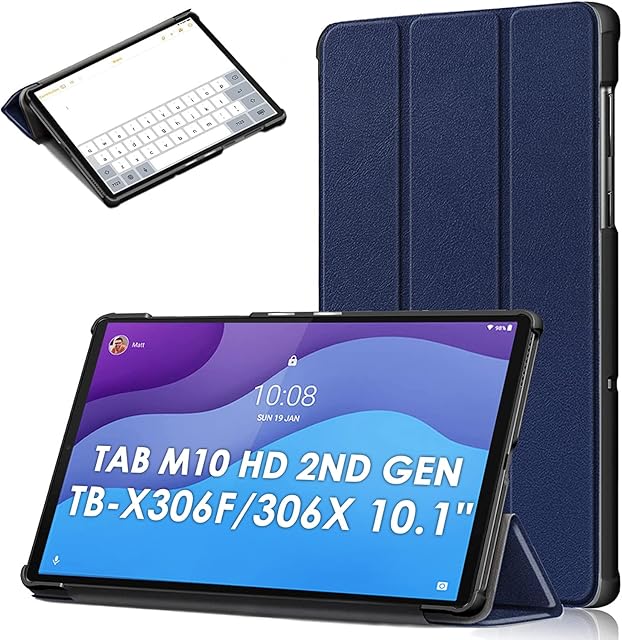 KATUMO Case for Lenovo Tab M10 HD 2nd Gen 10.1 inch TB-X306X TB-X306F Flip Case with Auto Wake up Book Cover Case for Smart Tab M10 2nd Gen Identify Tablet Model TB-X306X TB-X306F