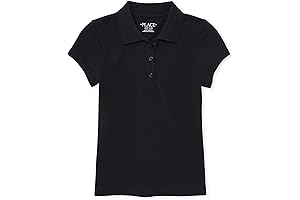 Girls' Black Uniform Piqué Polo - Experience Comfort and Style for School