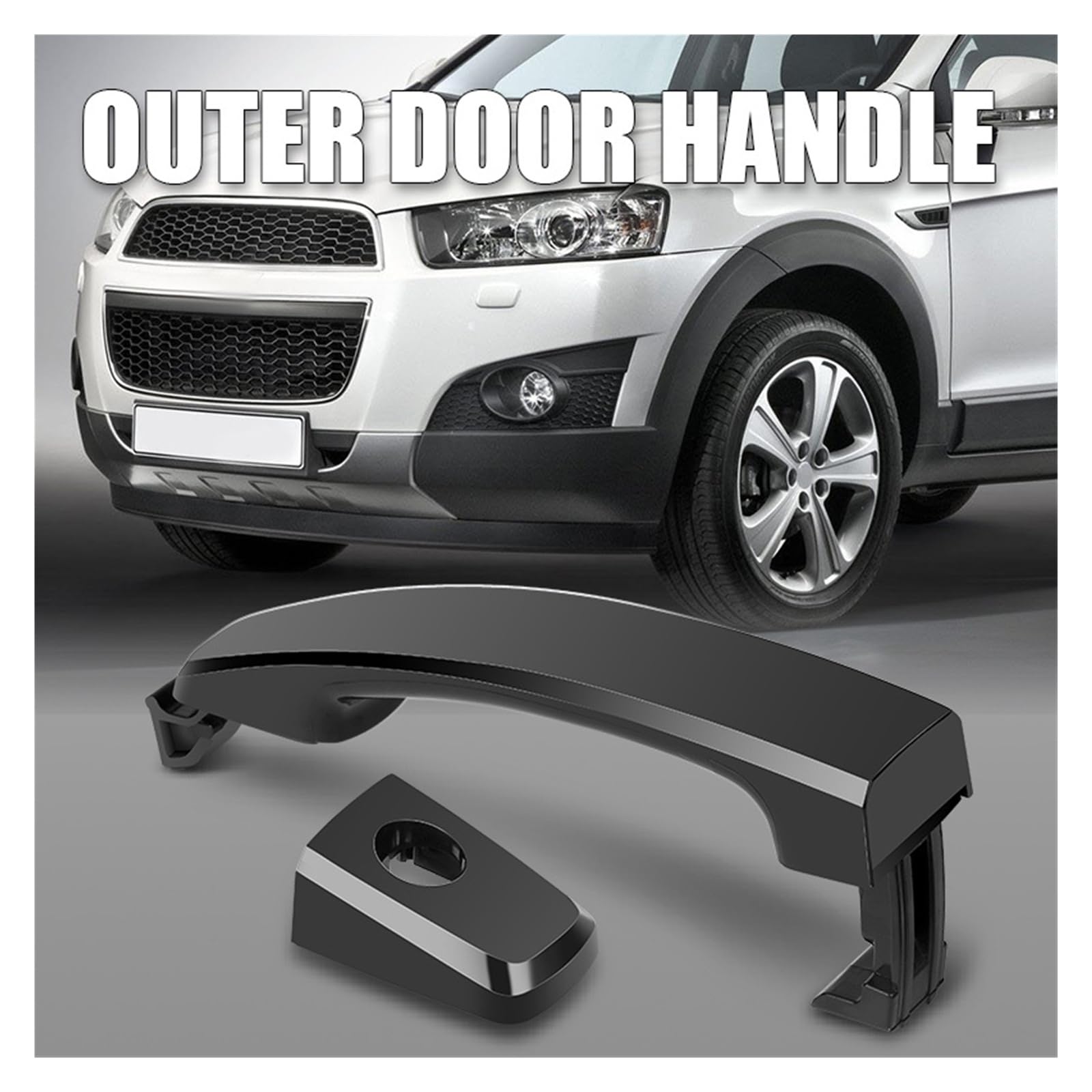 Pasuje do Chev//rolet Holden Captiva 2006-2018 chwyt zewnętrzny części samochodowe akcesoria przednie tylne lewe prawe zewnętrzne klamki do drzwi(Sliver Front Pair)