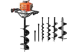 54cc Post Hole Digger Gas Powered 2 Cycle Earth Auger: Powerful Drilling, Labor-Saving