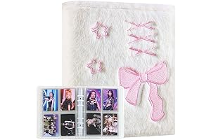 1Pcs Bow Star Plush Kpop Photocard Binder