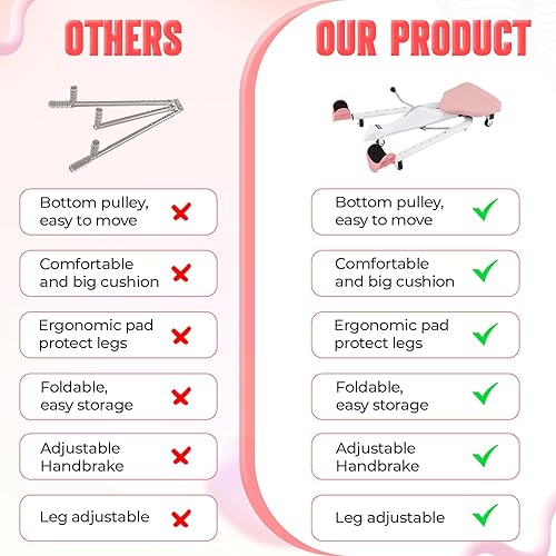 Miniatura 4 de Yes4All Máquina Estiradora de Piernas Divisoria para Flexibilidad Versátil 330 libras Resistente Mango Estrecho y Ancho con Agarre de Goma