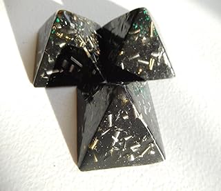 3 Black Sun Small Pyramids Orgone Generator Energy Accumulator PERFECT GIFTING TOOL!!!! Made 7.83/432/528Hz Frequency with OM Chants Many Beautiful Ingredients!! Orgonite
