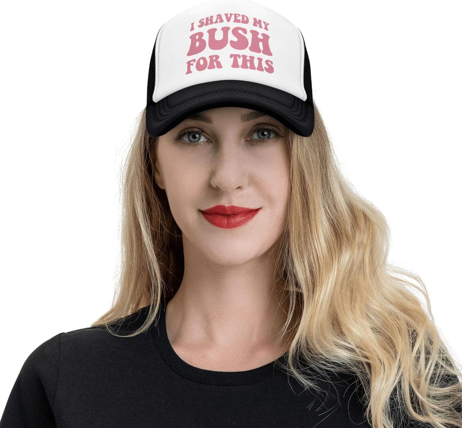 I Shaved My Bush for This Trucker Hats for Women Pink Men Funny Slogan Pink Hats for Men - Image 7