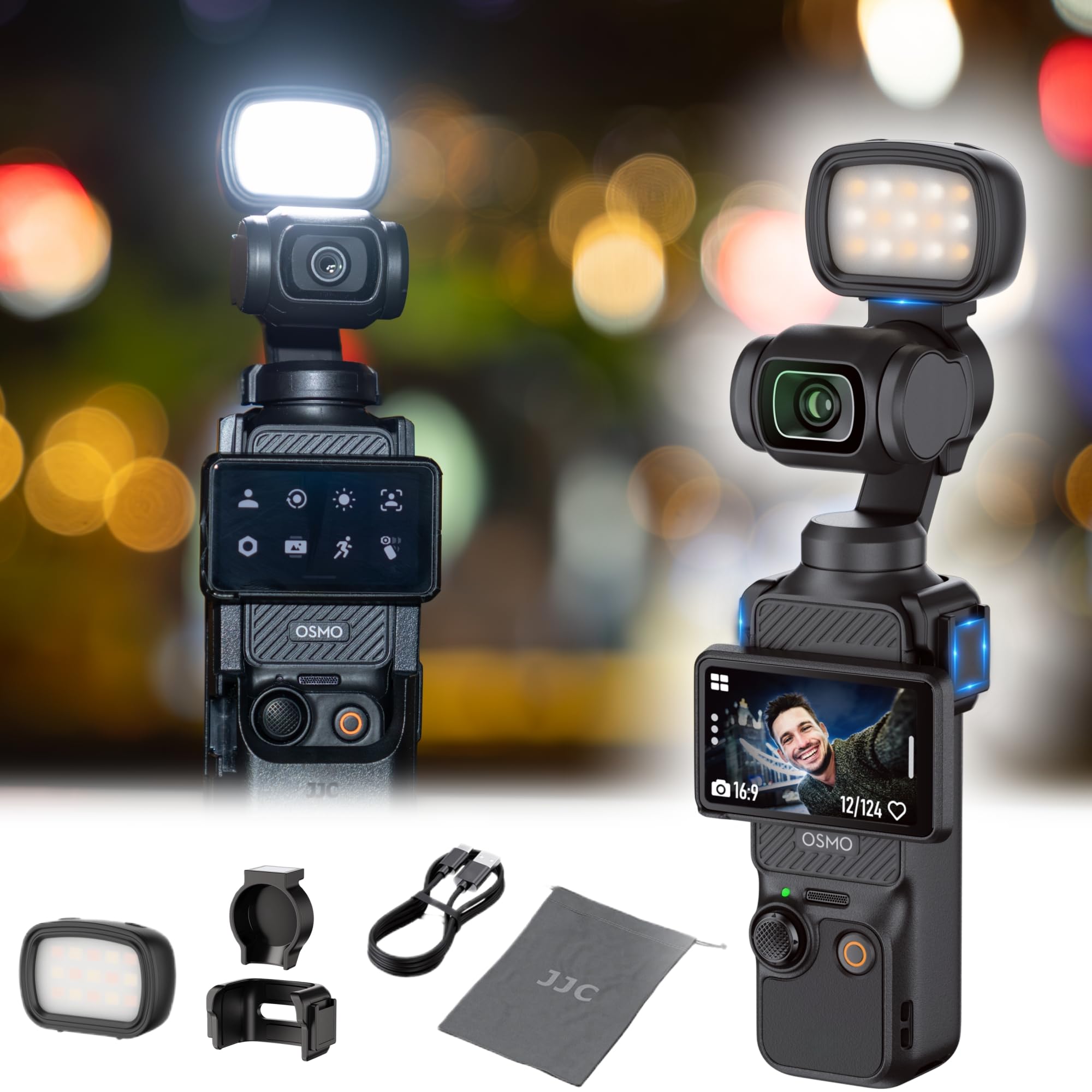 DJI OSMO Pocket 3 ＋専用照明付き Amazon.com : JJC Pocket 3 LED Light for DJI Osmo Pocket 3 / Muse