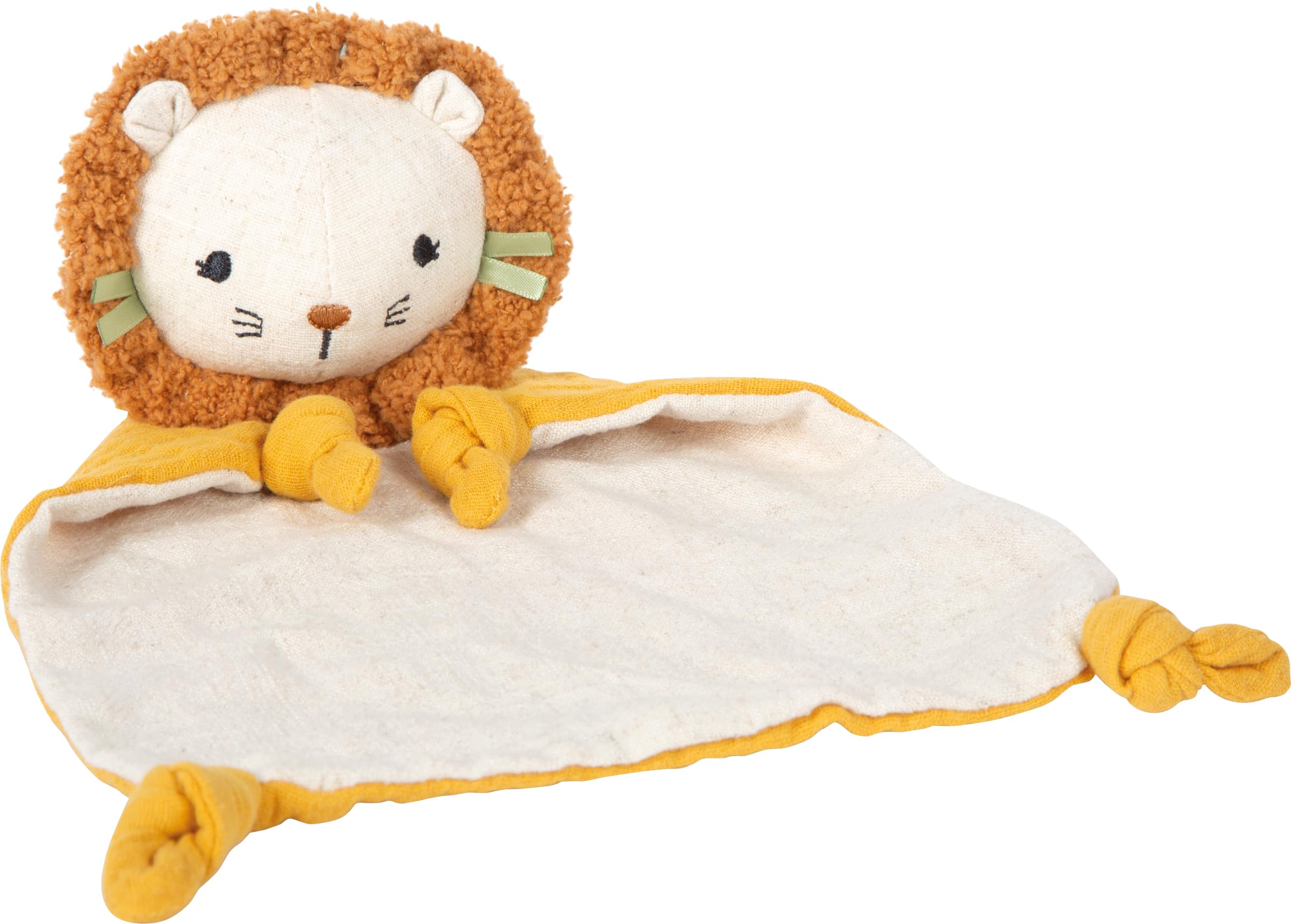 small foot babies’ toy comforter "Little Lion", made of muslin fabric, soft, stuffed cuddly blanket, for babies and small children, 12772