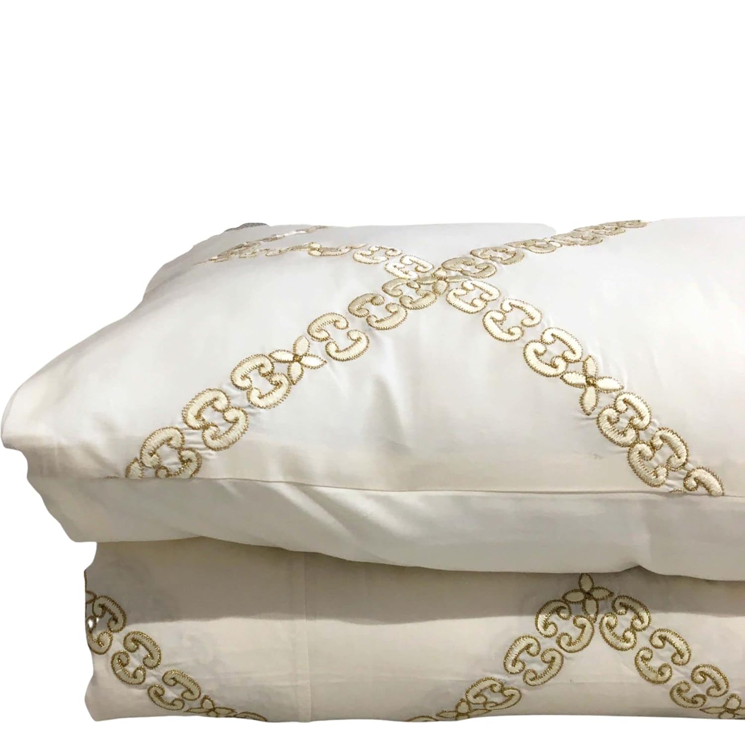 Ruby's Signature The Regency Embroidered Double BedSheet Silk Thread