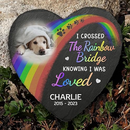 Miniatura 42 de Pawfect House Piedra conmemorativa para perros, Piedra conmemorativa personalizada para mascotas con foto, Regalos conmemorativos para mascotas