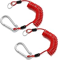 Vista 8 de Cable de remolque de separación Performore - Cables de seguridad enrollados de alambre de acero resistente para remolque de RV - Resorte de acero