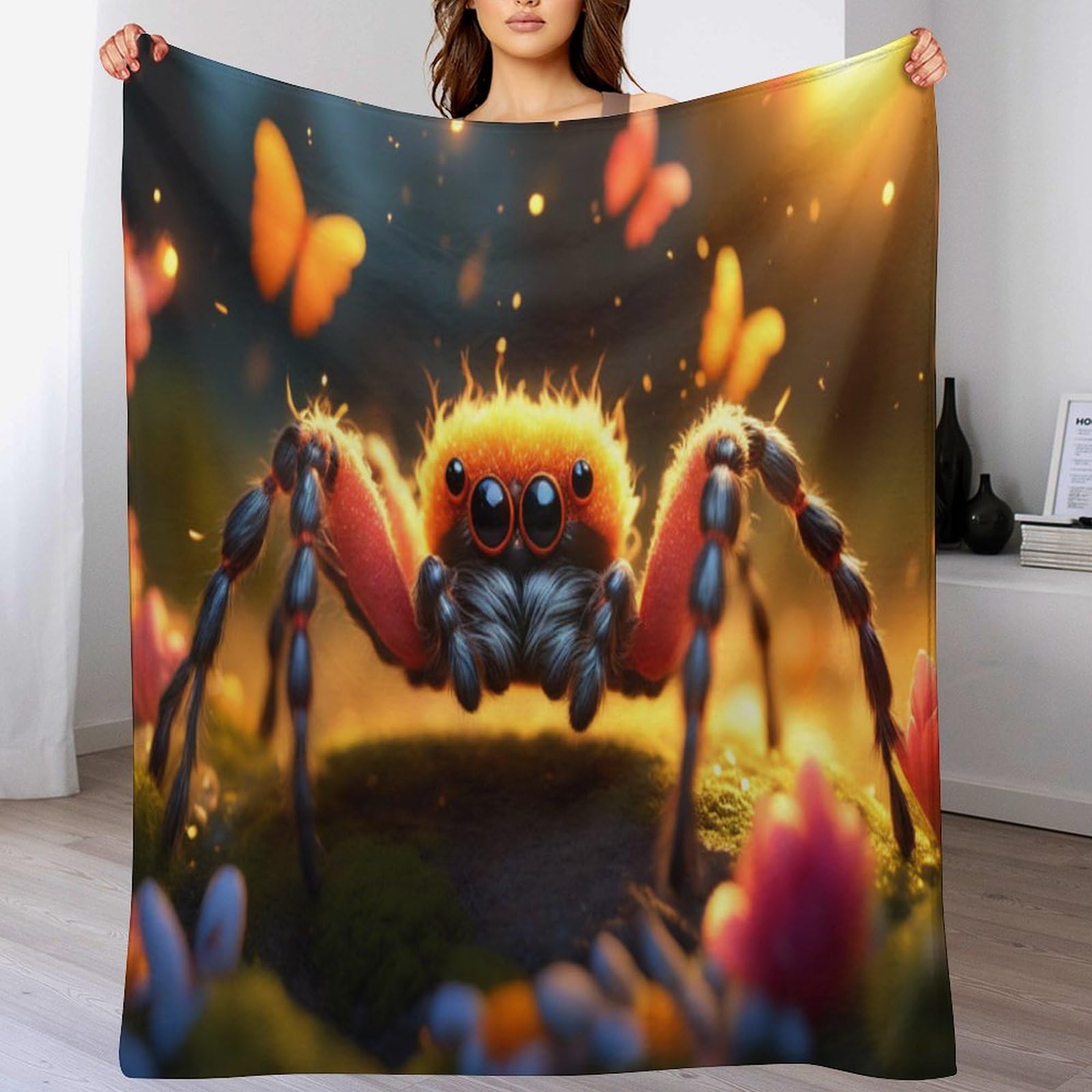 Couverture araignée polaire 140x180 cm pour canapé
