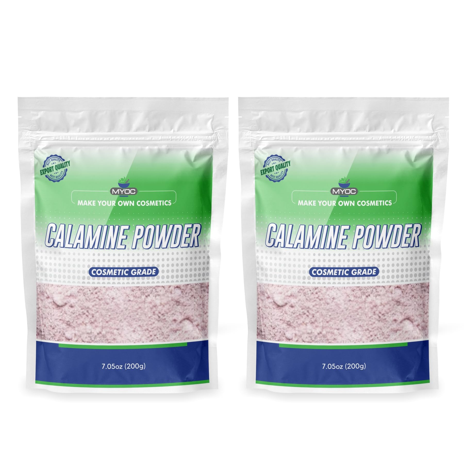 Calamine Powder | Cosmetic Grade Powder for Skin, Soap Making, and Itching - 200g / 7.05 Oz (Pack of 2)