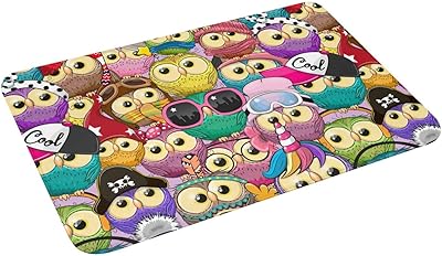 玄関マット フクロウ おもしろ かわいい 可愛い バスマット ドアマット 足拭きマット 滑り止め 洗面所 泥落とし 洗える 屋外 室内 廊下 ふわふわ 吸水 業務用 家庭用 耐摩耗 誕生日 プレゼント 40×60cm