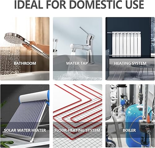 Miniatura 5 de WiseWater Bomba de circulación de 110 V 110 W 13 GPM con bridas FNPT de 34 "Bomba de recirculación de agua caliente de bajo ruido de 3 velocidades